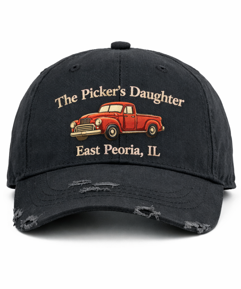 Alternative view of The Picker’s Daughter Vintage Red Truck Distressed Cap – Adjustable Embroidered Baseball Hat