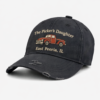 Distressed Black Baseball Cap – Adjustable Back Strap