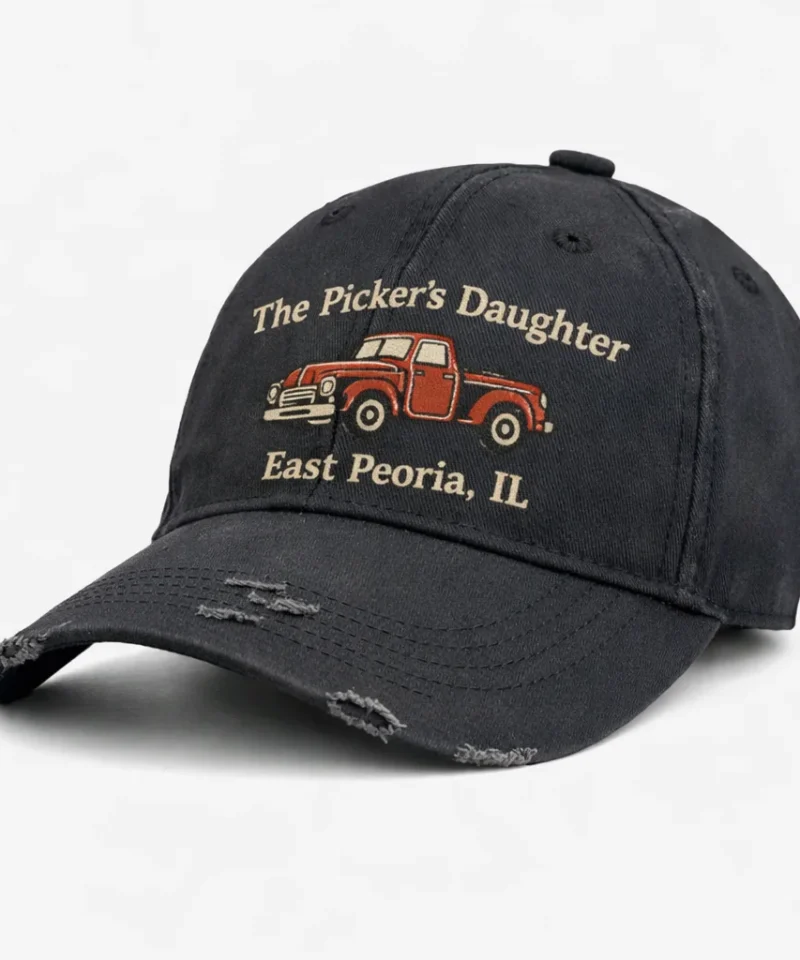 The Picker’s Daughter Vintage Red Truck Distressed Cap – Adjustable Embroidered Baseball Hat