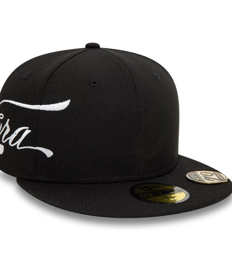 New Era Side Script Black Cap